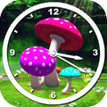3D Mushroom Clock Live Wallpaper