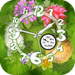 Flowers Analog Clock Live Wallpaper