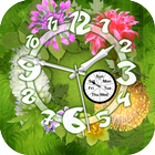 ikon Flowers Analog Clock Live Wallpaper