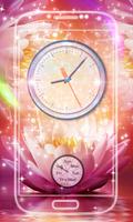 Flowers Analog Clock Live Wallpaper screenshot 1