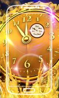 2 Schermata Gold Clock Live Wallpaper