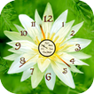 Neon Flower Clock Live Wallpap