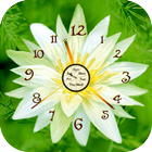 ikon Neon Flower Clock Live Wallpap