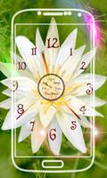 Neon Flower Clock Live Wallpap screenshot 1