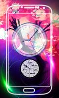 Neon Flower Clock Live Wallpap screenshot 3