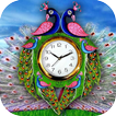 ”Peacock Clock Live Wallpaper