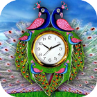 Peacock Clock Live Wallpaper ikon