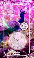 Peacock Clock Live Wallpaper syot layar 1