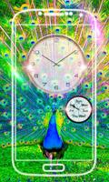 Peacock Clock Live Wallpaper syot layar 3