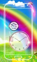 Rainbow Clock Live Wallpaper captura de pantalla 3