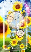 Sunflower Clock Live Wallpaper plakat