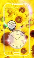 Sunflower Clock Live Wallpaper screenshot 2