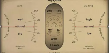 ウェザーステーション - 気圧計 温度計 湿度計 風速計