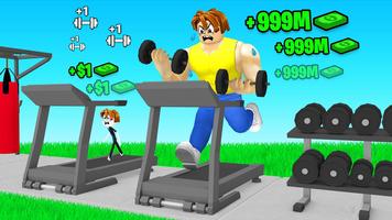 Roblock Gym Clicker: Tap Hero الملصق