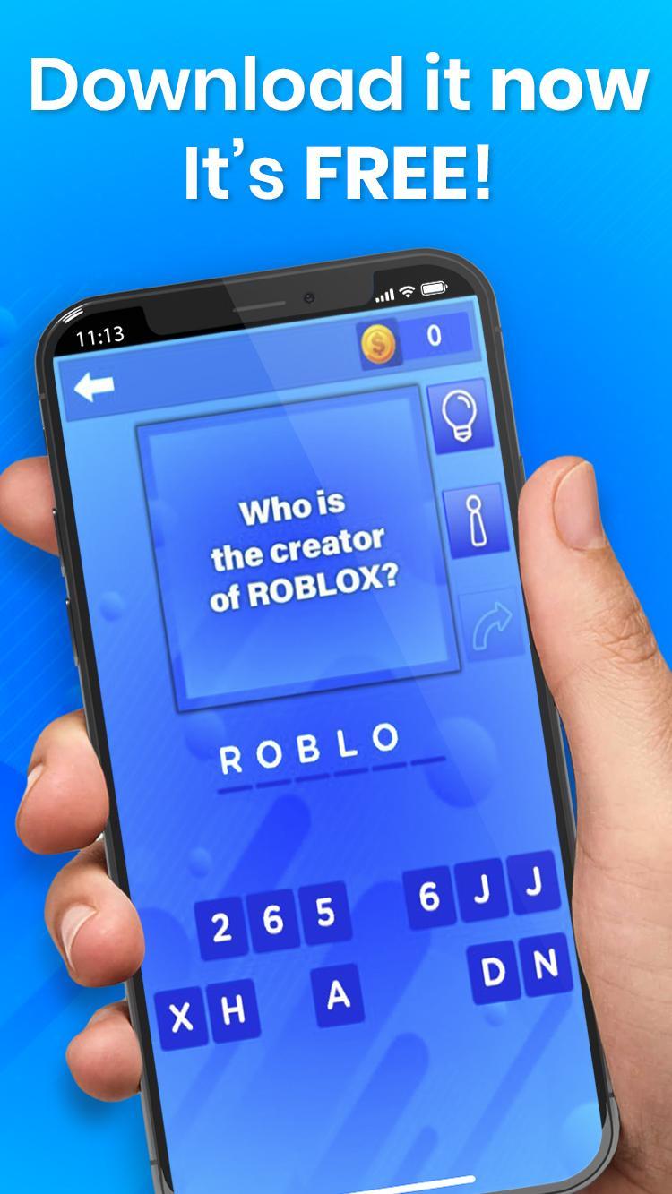 Free Robux Quiz For Android Apk Download - roblox creator mobile