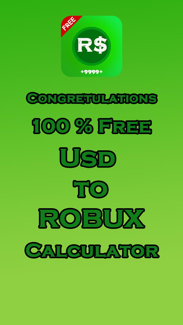 Free Robux Calculator Quiz And Converter For Android Apk Download - robux usd converter