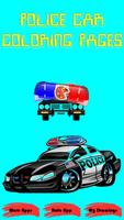 Police Car Coloring Pages الملصق