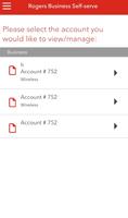 Rogers Business Self-Serve captura de pantalla 1