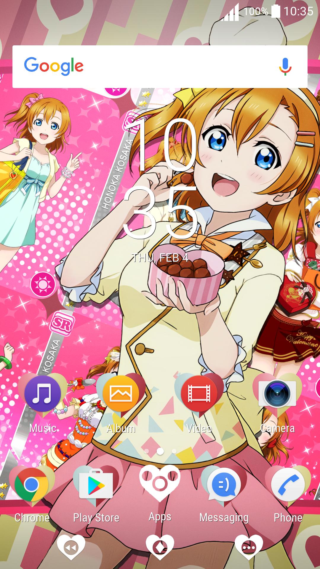 Ll Valentine S Honoka Fan Theme For Xperia For Android Apk Download