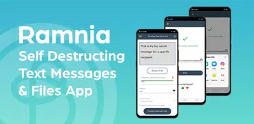 Self Destructing Text Messages And Files - Ramnia