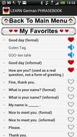 Learn German Phrasebook screenshot 1