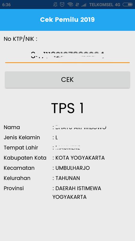 Cek KTP dan TPS Pemilu 2019 for Android - APK Download