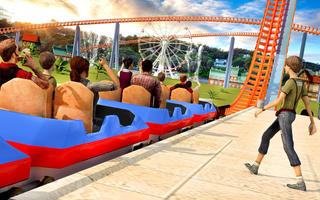Roller Coaster Theme Park Ride الملصق