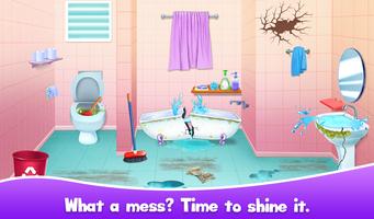 Big Home Cleanup Cleaning Game پوسٹر