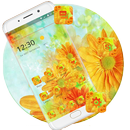 Romantic Orange Flower Theme APK