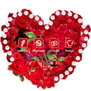 Romantic Diamond Red Rose Theme APK