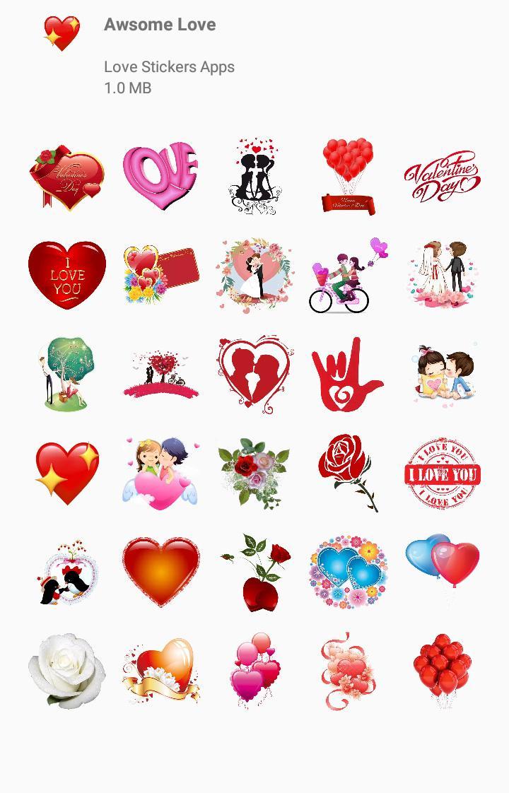 Romantic Love Stickers Wa Stickers Wastickerapps For Android