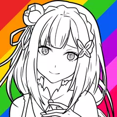 Anime Girls Coloring Book