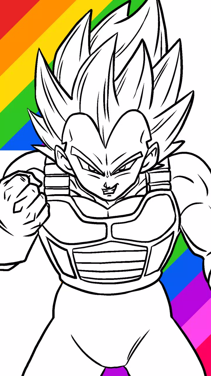 Desenho e Imagem Vegeta Aviso para Colorir e Imprimir Grátis para