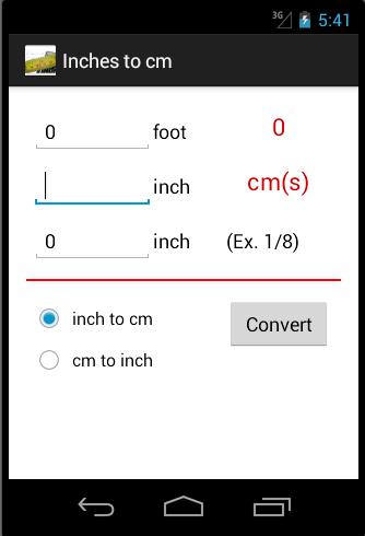 Inches To Cm Conversion For Android Apk Download
