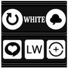 White and Black Icon Pack Zeichen