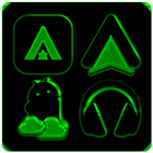 Black and Green Icon Pack icône