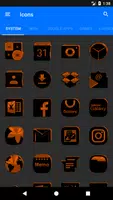 Black and Orange Icon Pack скриншот 4