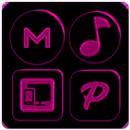 Black and Pink Icon Pack aplikacja