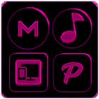 Black and Pink Icon Pack icône
