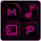 Black and Pink Icon Pack ไอคอน