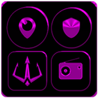 Black and Purple Icon Pack icône