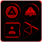 Black and Red Icon Pack icône