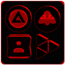 Black and Red Icon Pack aplikacja