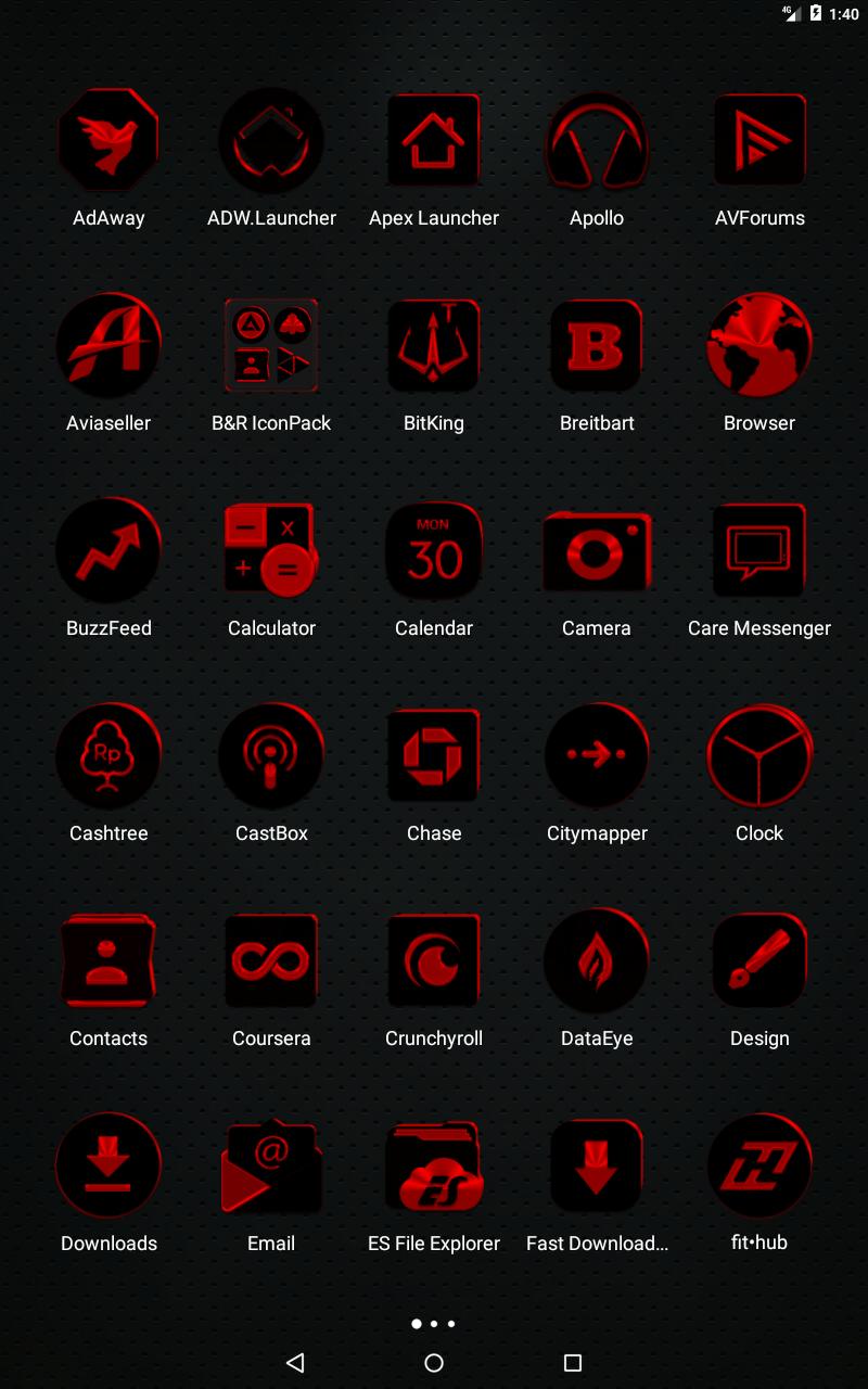 Black And Red Icon Pack Free For Android Apk Download - r orb roblox id