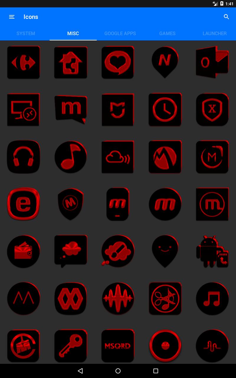 Black And Red Icon Pack Free For Android Apk Download - r orb roblox id