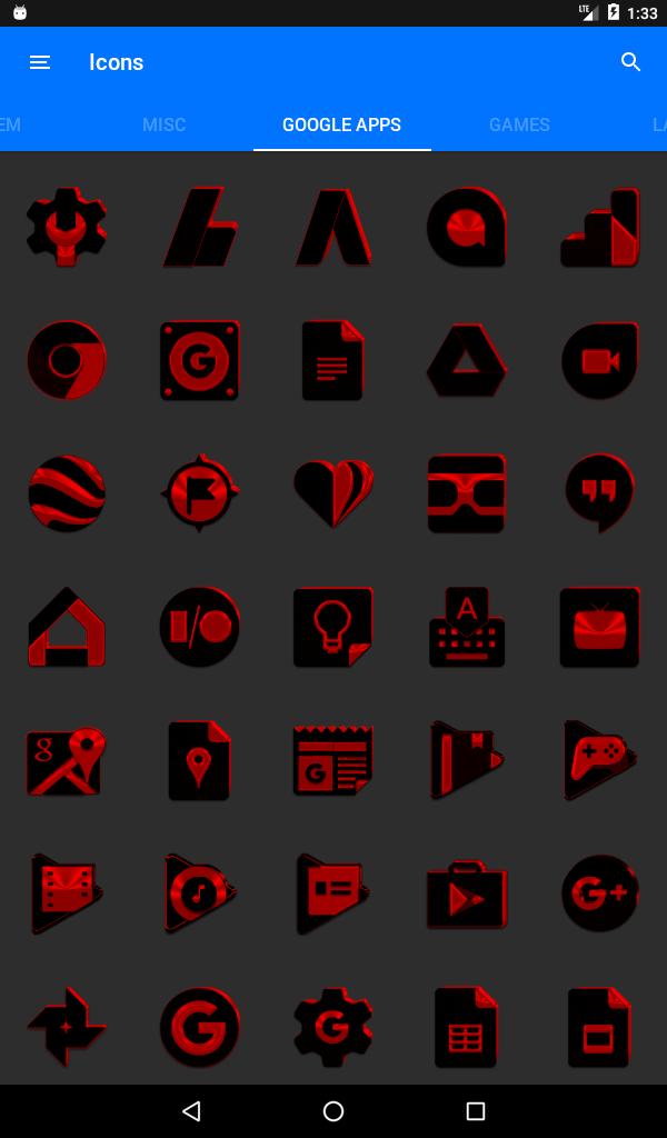 Black And Red Icon Pack Free For Android Apk Download - black and red roblox app icon