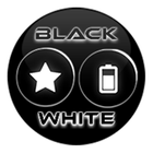 Flat Black and White Icon Pack icono