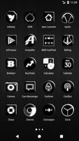 Flat Black and White Icon Pack 스크린샷 1