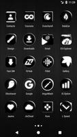 Flat Black and White Icon Pack 스크린샷 2