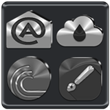 Icona Black, Silver & Grey Icon Pack